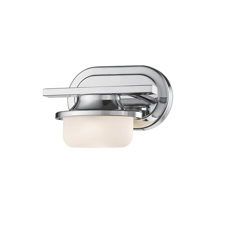 Z-Lite Optum 1 Light Wall Sconce, Chrome & Matte Opal 1917-1S-CH-LED
